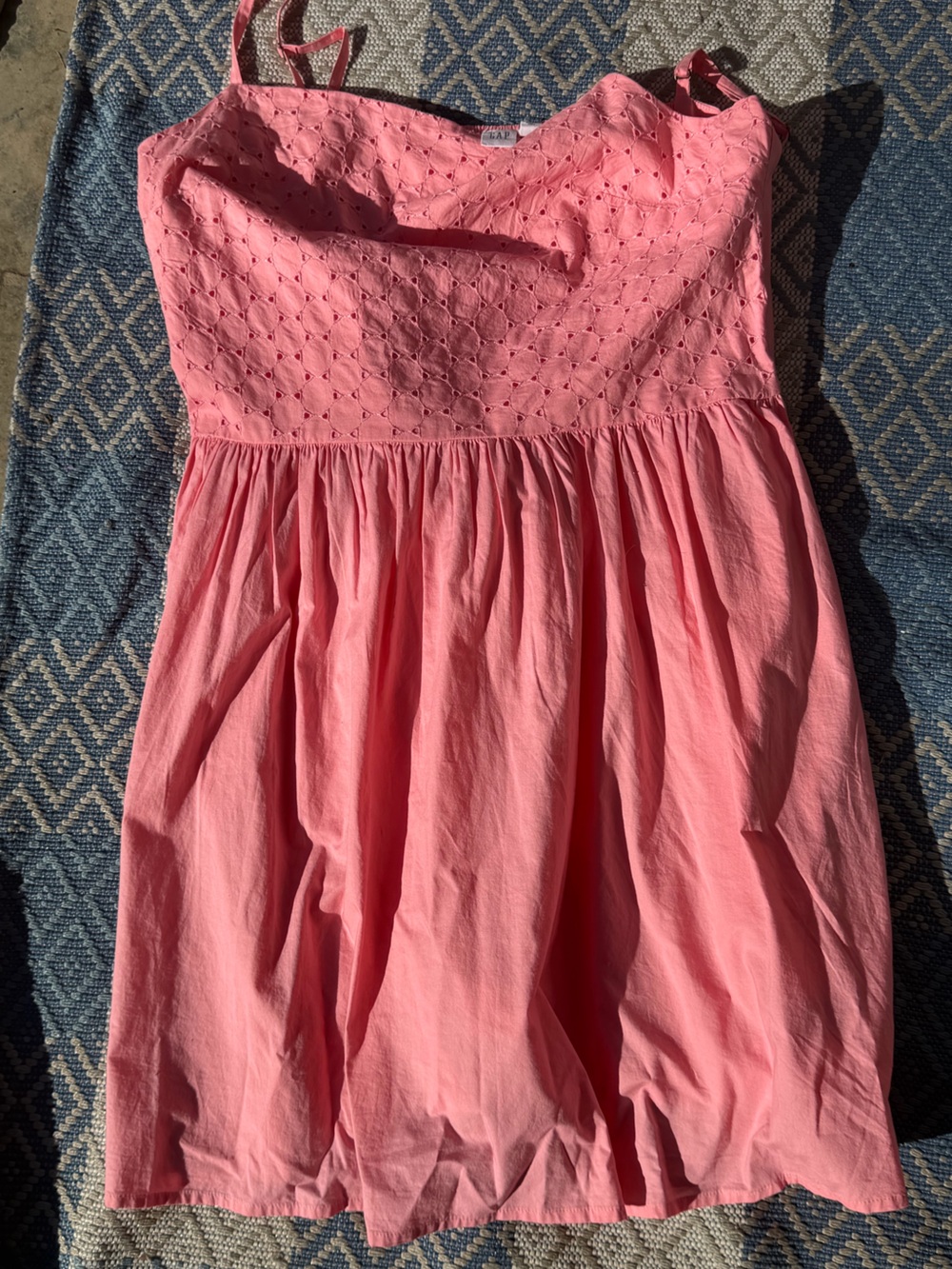 GAP Pink adjustable strap fit and flare dress